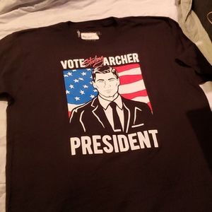 Men's XL Sterling Archer for President black Tee